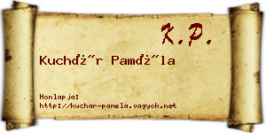Kuchár Paméla névjegykártya